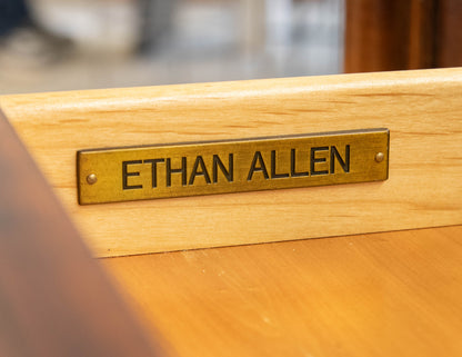 Ethan Allen Cherry Writing Desk with (1) Drawer and Fluted Legs