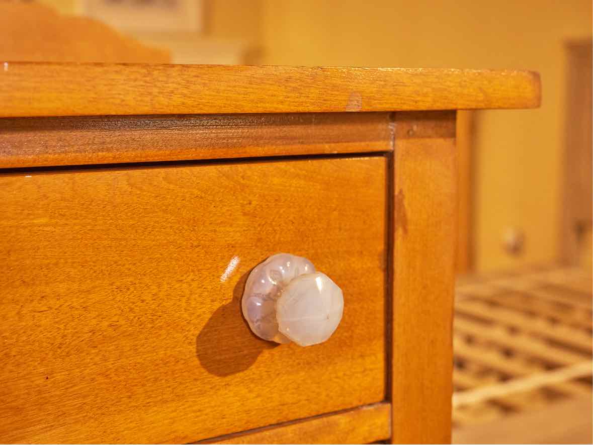 Solid Birch 5 Drawer Chest with Back Splash Top