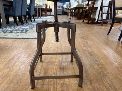 Set Of 3 Industrial Style Adjustable Counter Stools