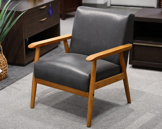MCM Leather Accent Chair