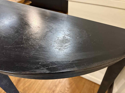 Metal Demilune Accent Table