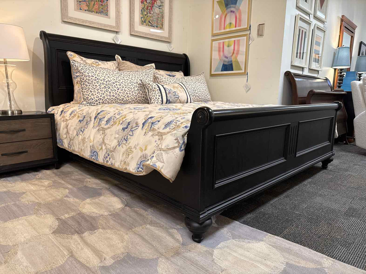 Ethan Allen King Sleigh Bed