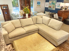 Boston Interiors 2 Piece Sectional/Chaise in Champagne Microfiber Upholstery