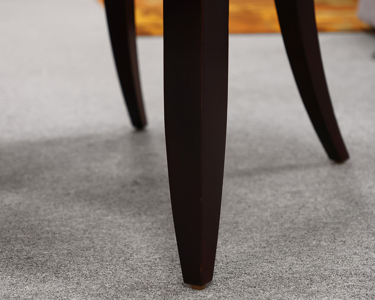 Set of 10 Round Back Mohair Dining Chairs