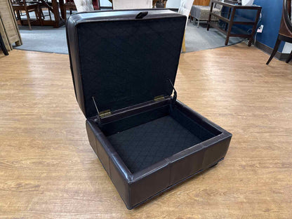 Leather Storage Ottoman
