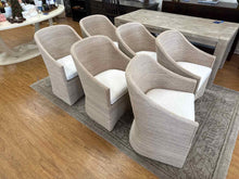 RH 'Marisol' Seagrass Woven Base Dining Chairs