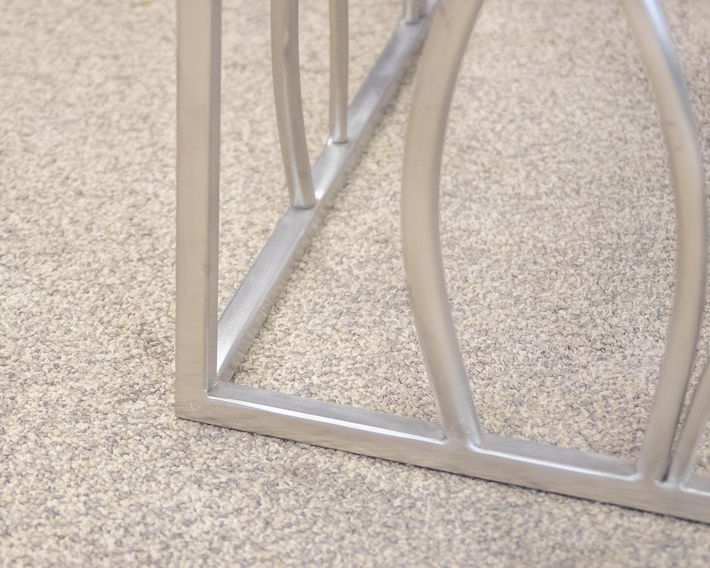 Pair of Silver Base Stone Top Side Tables