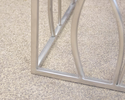 Pair of Silver Base Stone Top Side Tables
