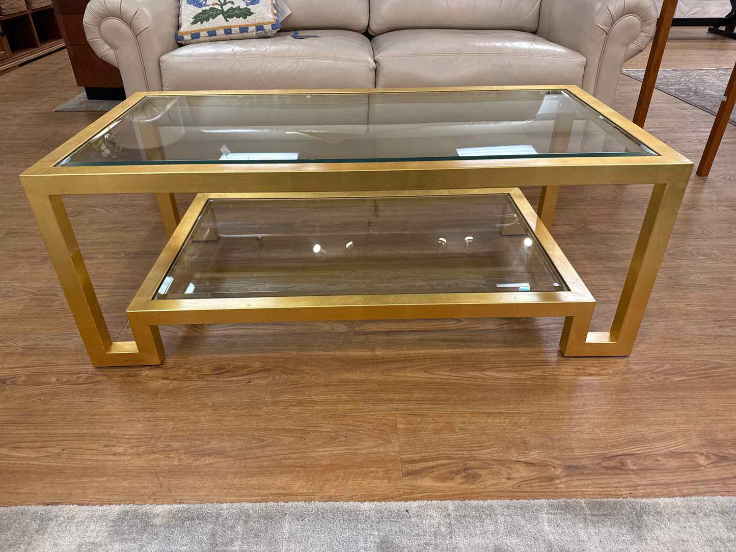 Worlds Away 'Winston' Gold Cocktail Table