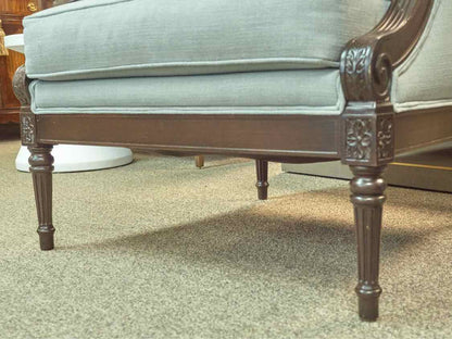 Ethan Allen Fairfax Chair in Seafoam Linen
