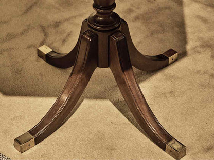 Ethan Allen Flamed Mahogany Inlay Wood Accents  2 Drawer  Accent Table