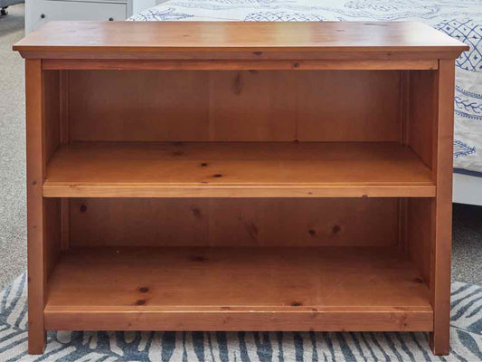 Rustic Pine Low Bookcase
