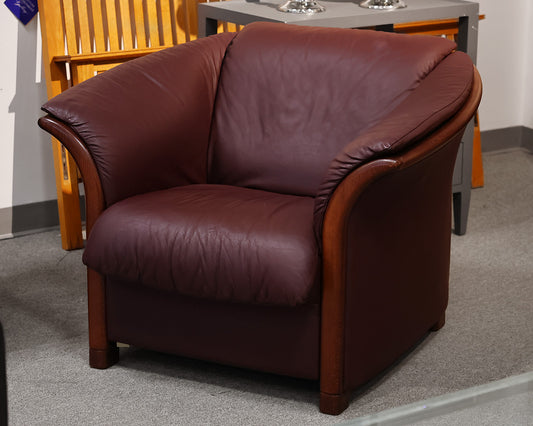 Ekornes Leather Accent Chair