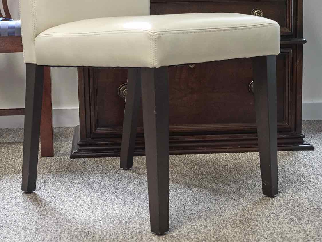 Set of Six West Elm Faux Leather Dining Chairs