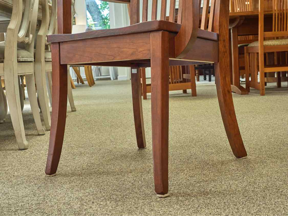 Fusion Designs Solid Cherry Dining Table & Set of 12 Slatback Chairs