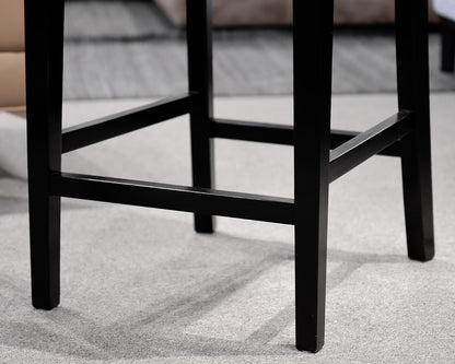 Pair of Crate and Barrel Leather Counter Stools