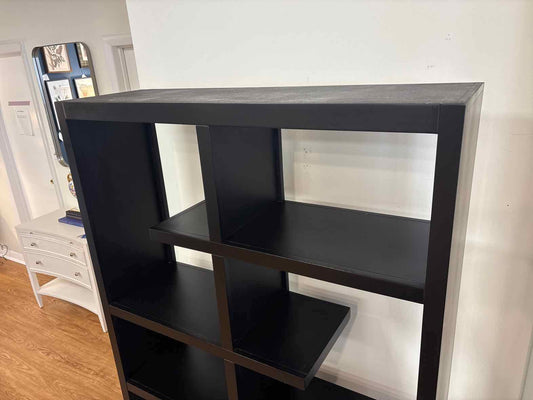 Asymmetrical Black Bookcase