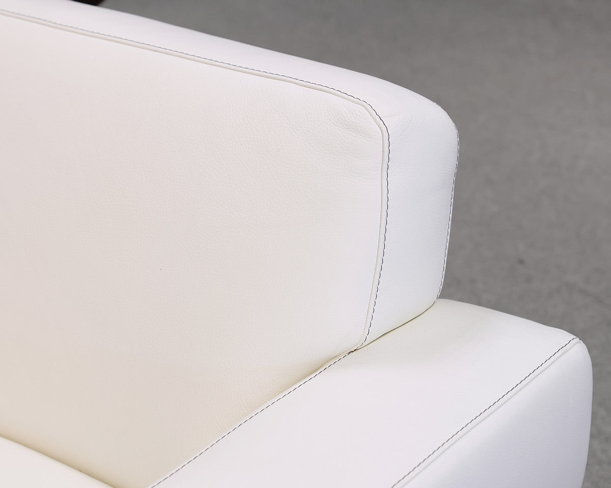 Roche Bobois White Leather Two-Piece Sectional