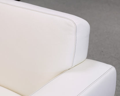 Roche Bobois White Leather Two-Piece Sectional