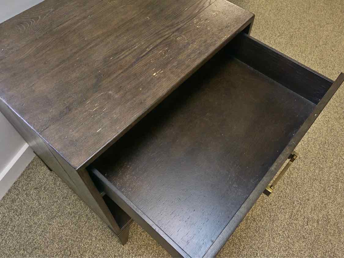 Pair of RH " Cayden Campaign" Espresso Finish 1  DrawerNightstands
