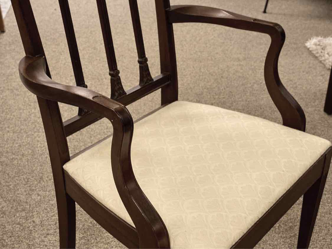 Grand Rapids Mahogany Wheatsheaf Back Arm Chair