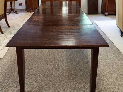 Maple Dining Table with Dark Distressed Finish & (2 )17.5 Leaves