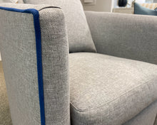 Pair of Crate & Barrel 'Drew' Swivel Chairs in Grey