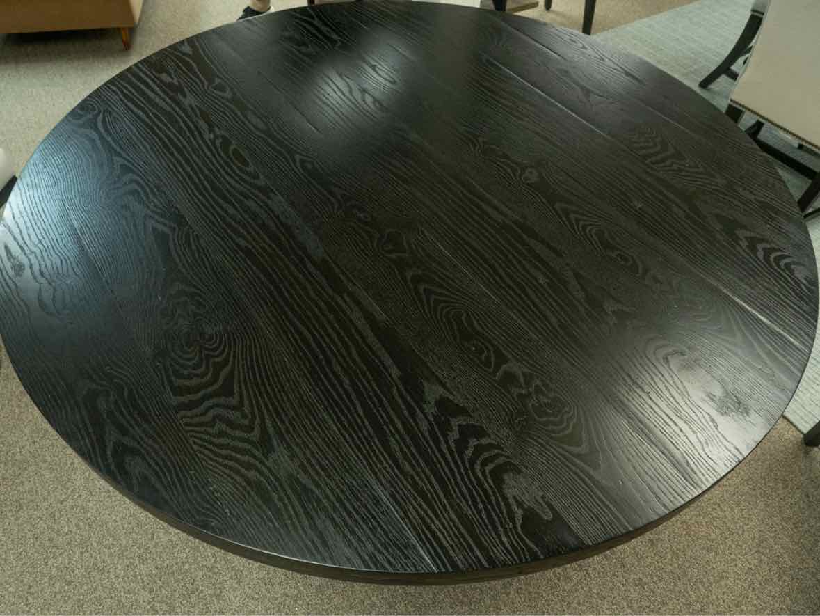 Restoration Hardware Black Oak 'T Brace' Dining Table