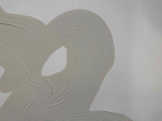 Neutral Swirl Abstract Art