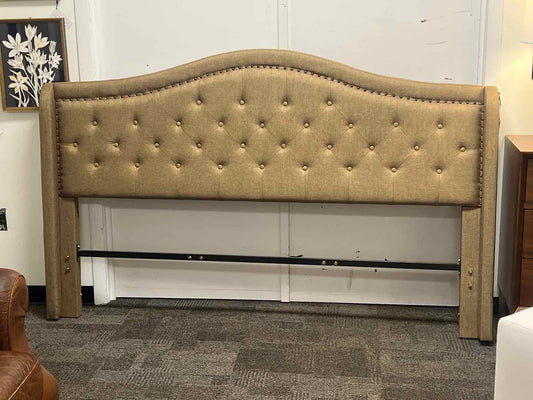 Tufted Brown King Bed