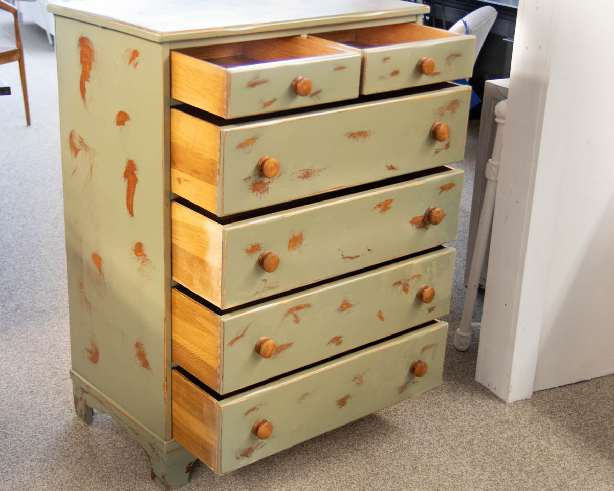 Solid Rock Maple Six Drawer Chest