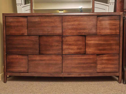 Magnussen  Espresso Finish 6 Drawer Triple Dresser with Landscape Mirror