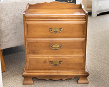 Maple 2 Drawer Nightstand with Open Storage