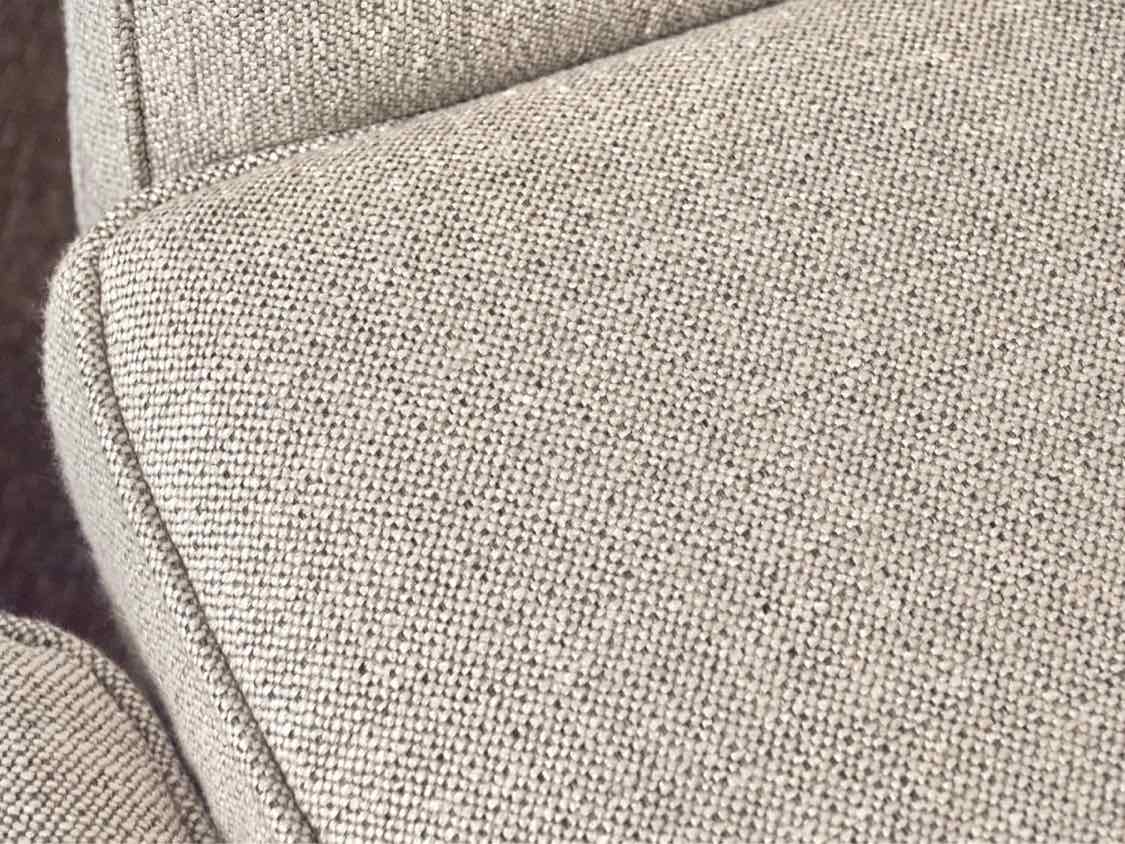 Lee Industries  Beige Upholstered Chair & Ottman On Casters