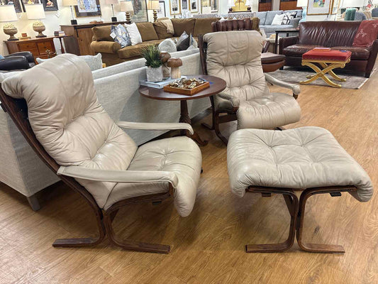 Pair of Westnofa 'Siesta' Armchairs and Ottoman
