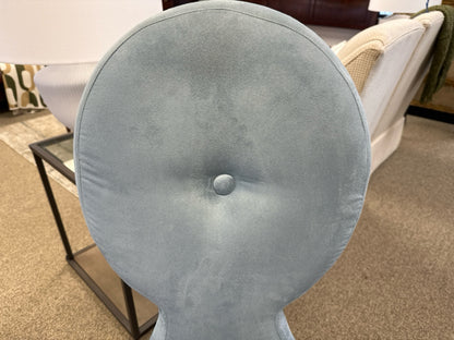 Balloon Back Chair in Tiffany Blue Microsuede