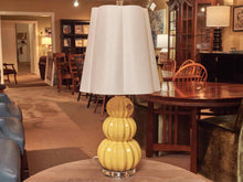 Yellow Gold Ceramic Table Lamp With Shade