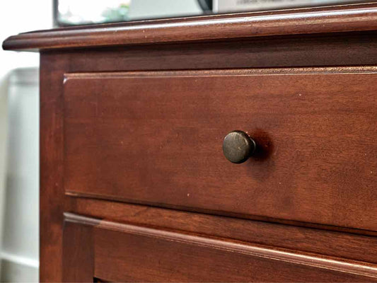 Pair of Nichols & Stone Cherry Single Drawer Cabinet Nightstands
