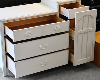 French Distressed Changing Table and Dresser