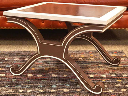 Pair of  Brown & White Painted Side Tables