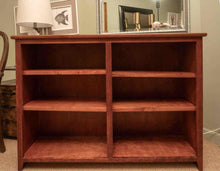 Solid Birch Cherry Stain Finish 6 Shelf Bookcase