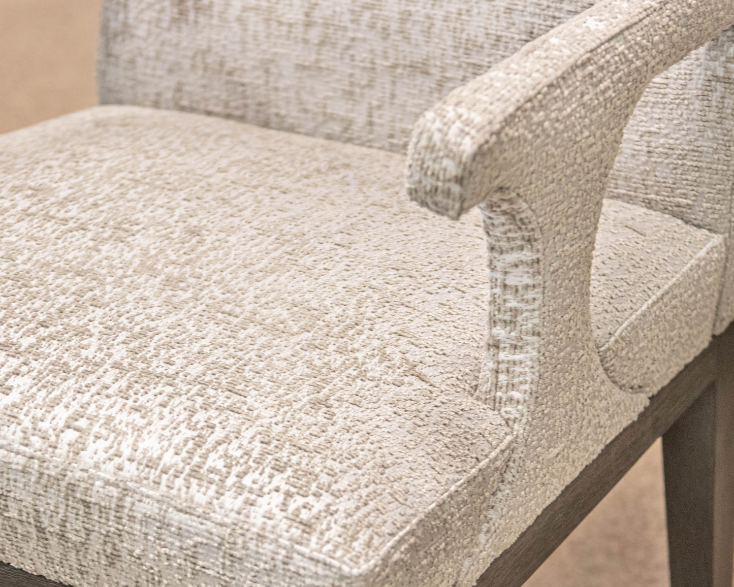 Bernhardt Set Of 10 Oyster Grey Upholstered Dining Chairs