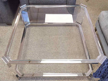 Contemporary Chrome & Glass Cocktail Table