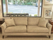 Ethan Allen Contemporary Rounded Back Sofa in Gray
