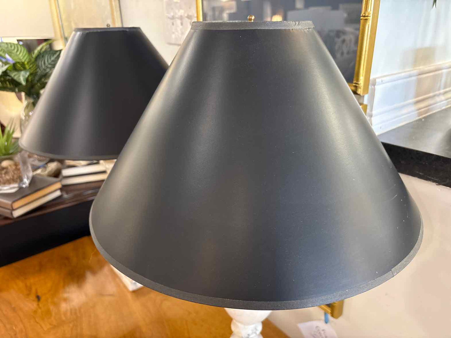 Pair of Neoclassical Marble Urn Table Lamps