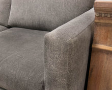 Crate & Barrel Pacific Sofa Wood Base 2-Piece Bench Sectional  In Steel Grey