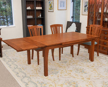 Stickley Mission Drawtop Dining Table in Cherry & Set of 6 Bayonne Dining Chairs