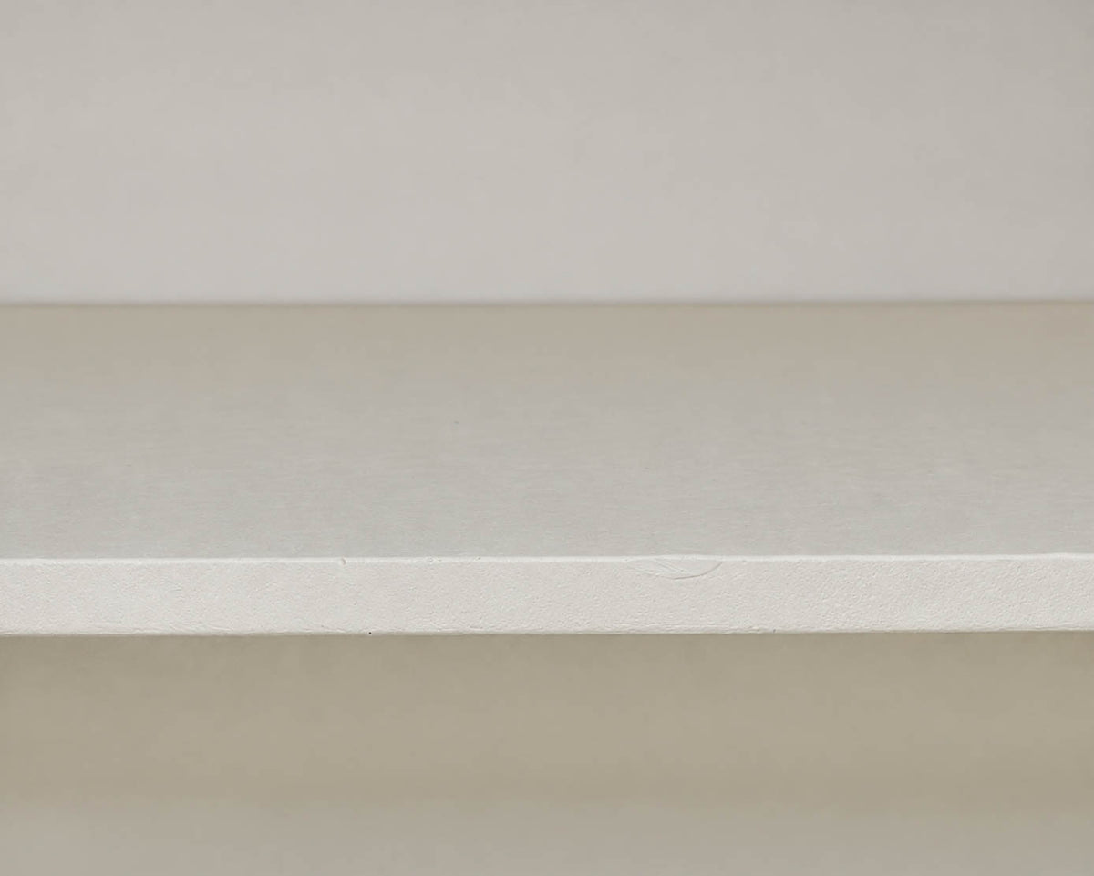 Solid Wood Bookcase in Off White Finish with 3 Adjustable Shelves