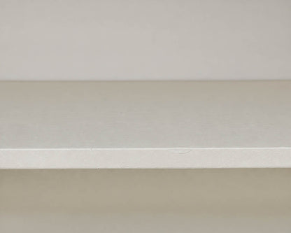 Solid Wood Bookcase in Off White Finish with 3 Adjustable Shelves