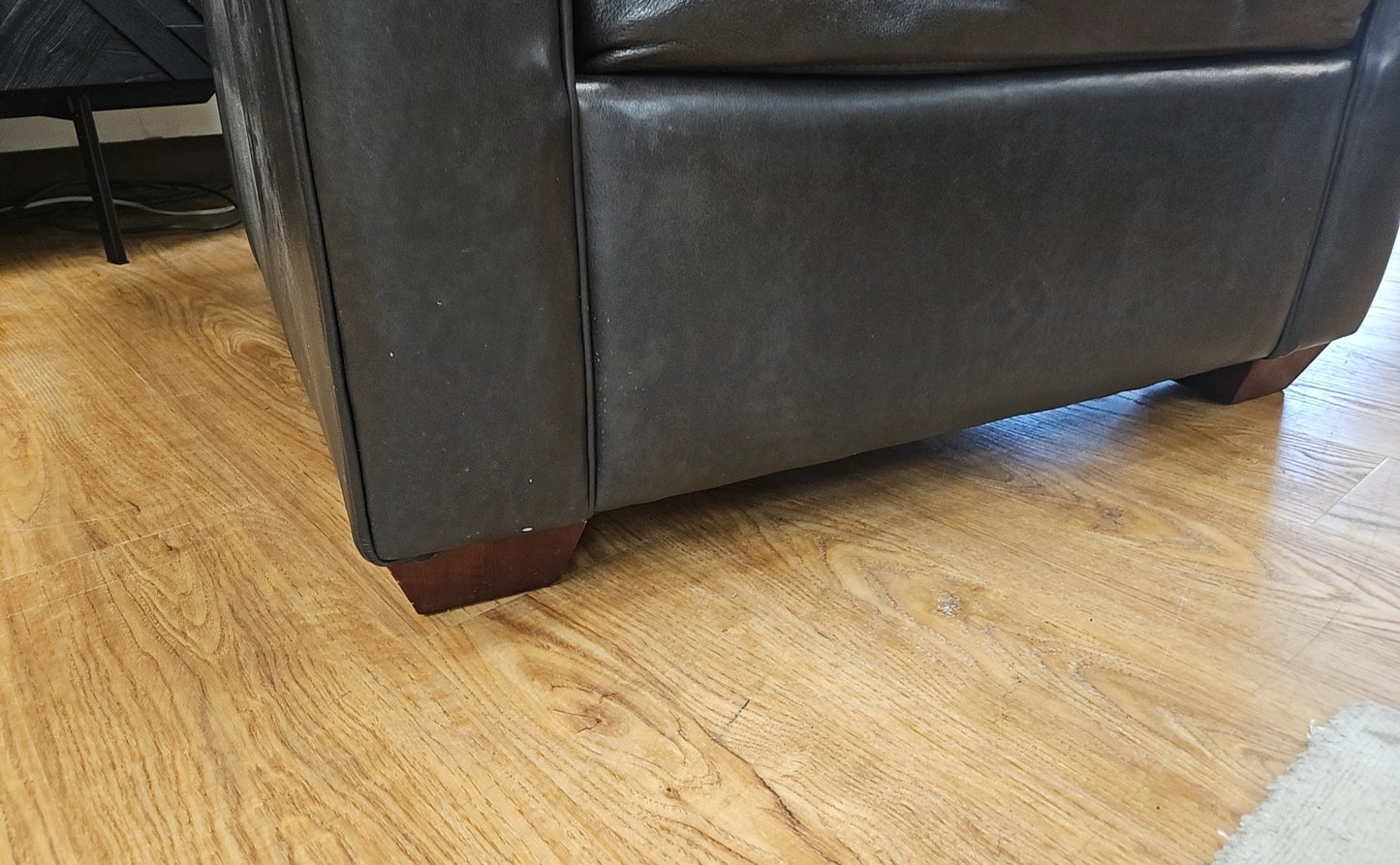 Klausner Charcoal Leather Chair